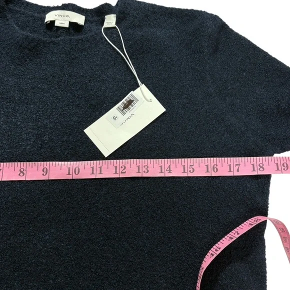 Vince $345 soft boucle silk cashmere long sleeve crewneck sweater‎ M - Picture 6 of 12